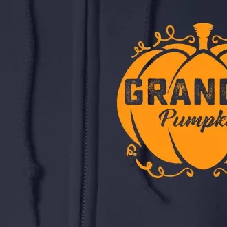 Grandpa Pumpkin Funny Halloween Family Costume Thanksgiving Full Zip Hoodie