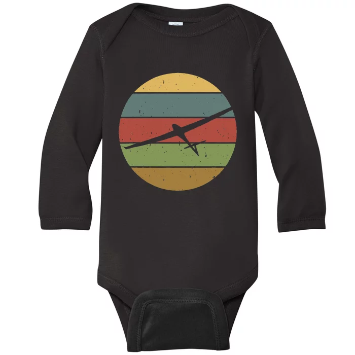 Glider Pilot Flying Plane Sailing Baby Long Sleeve Bodysuit