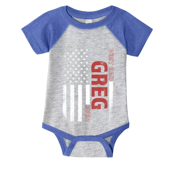 Greg Personalized FatherS Day Gift Flag Best Dad Gift Infant Baby Jersey Bodysuit