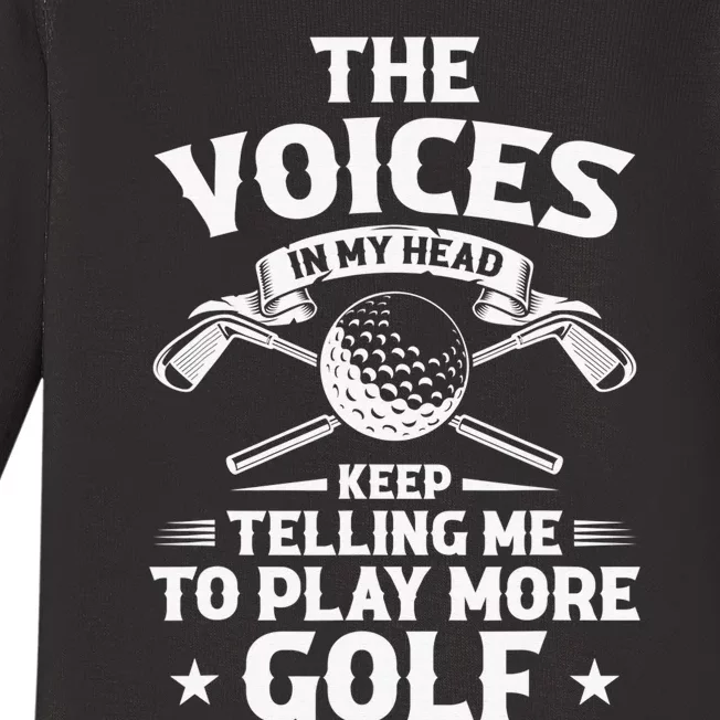 Golf Player Funny Golfing Outfits Golf Pun Let's Partee Baby Long Sleeve Bodysuit