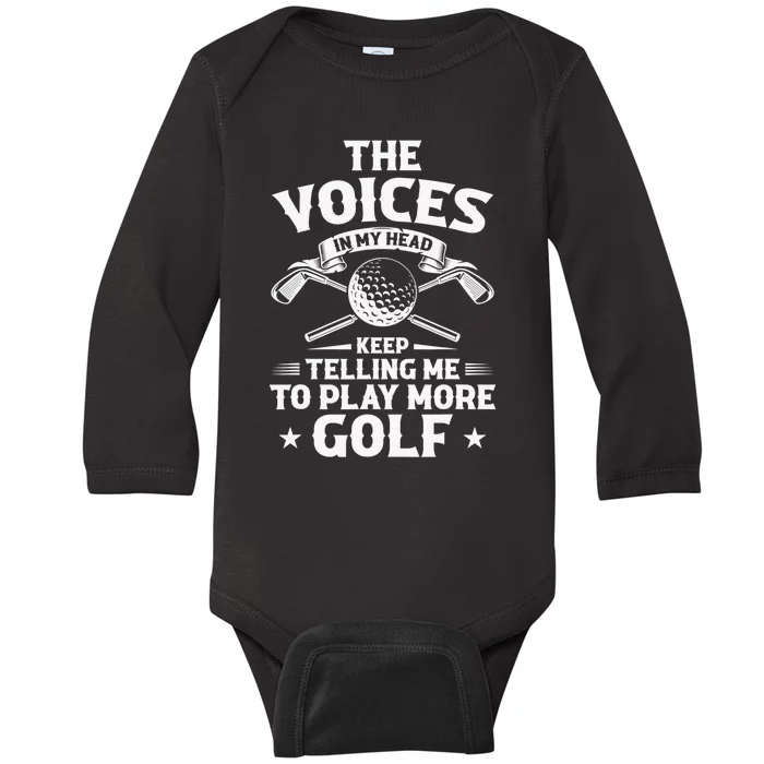 Golf Player Funny Golfing Outfits Golf Pun Let's Partee Baby Long Sleeve Bodysuit