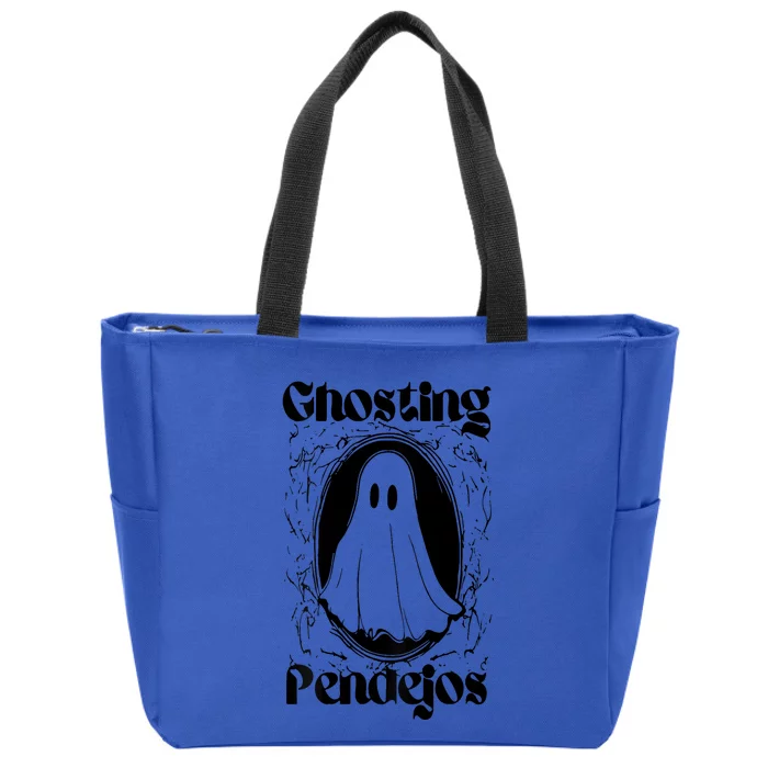 Ghosting Pendejos Funny Mexican Ghost Halloween (On Back) Zip Tote Bag