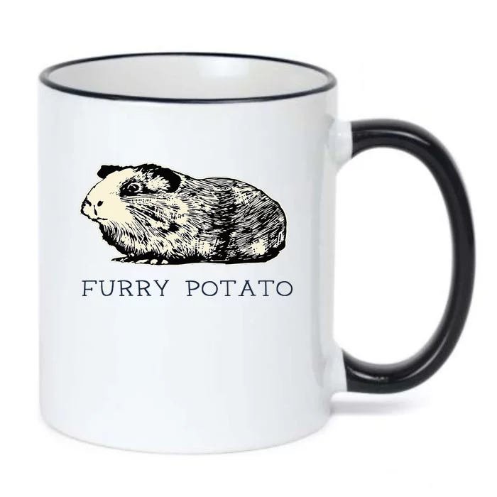 Guinea Pig Furry Potato Vintage Guinea Pig Black Color Changing Mug