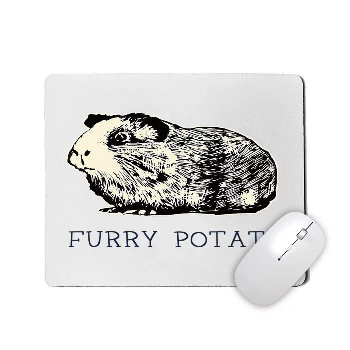 Guinea Pig Furry Potato Vintage Guinea Pig Mousepad