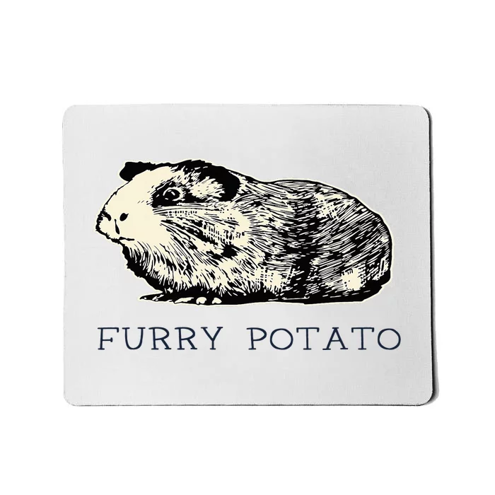 Guinea Pig Furry Potato Vintage Guinea Pig Mousepad