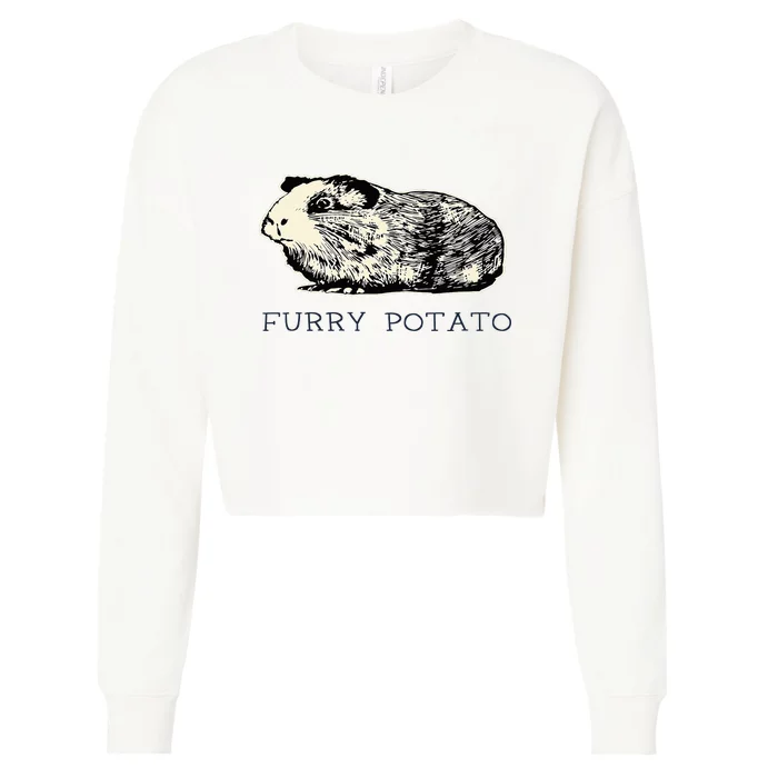 Guinea Pig Furry Potato Vintage Guinea Pig Cropped Pullover Crew