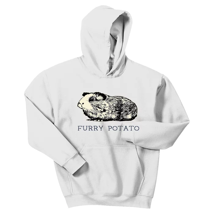 Guinea Pig Furry Potato Vintage Guinea Pig Kids Hoodie