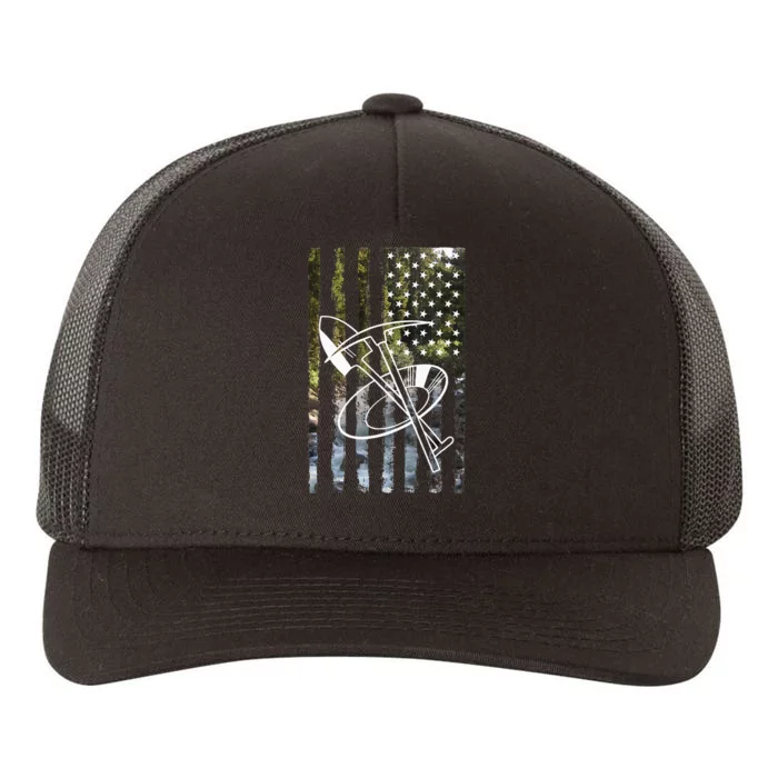 Gold Panning Flag Creek Gold Prospecting design Yupoong Adult 5-Panel Trucker Hat