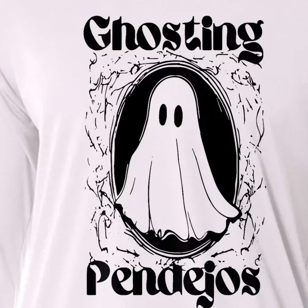 Ghosting Pendejos Funny Mexican Ghost Halloween (On Back) Cooling Performance Long Sleeve Crew