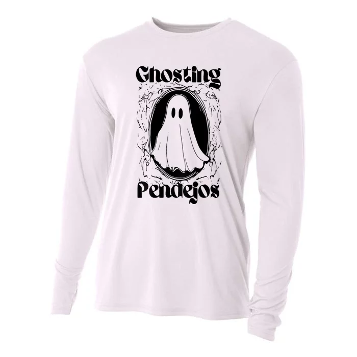 Ghosting Pendejos Funny Mexican Ghost Halloween (On Back) Cooling Performance Long Sleeve Crew