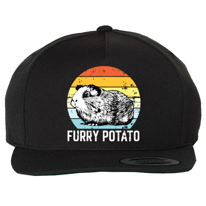 Guinea Pig Furry Potato Vintage Guinea Pig Wool Snapback Cap