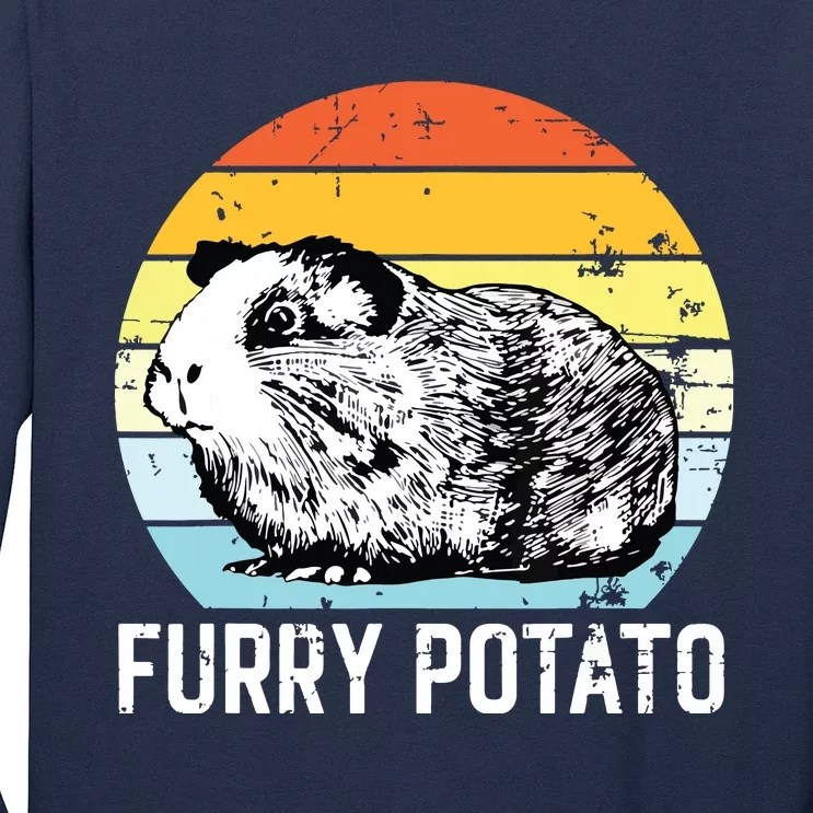 Guinea Pig Furry Potato Vintage Guinea Pig Long Sleeve Shirt