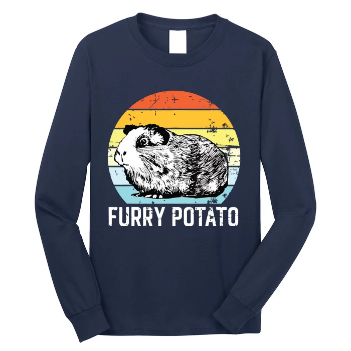 Guinea Pig Furry Potato Vintage Guinea Pig Long Sleeve Shirt