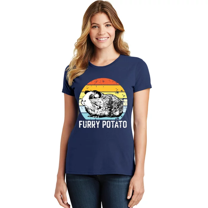 Guinea Pig Furry Potato Vintage Guinea Pig Women's T-Shirt