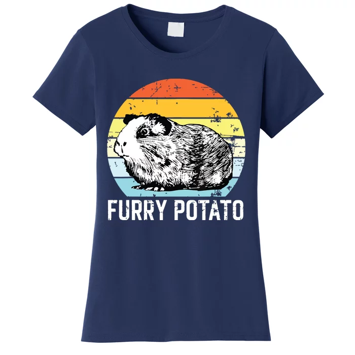 Guinea Pig Furry Potato Vintage Guinea Pig Women's T-Shirt