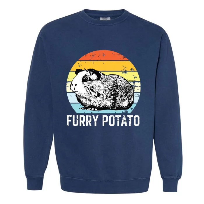 Guinea Pig Furry Potato Vintage Guinea Pig Garment-Dyed Sweatshirt