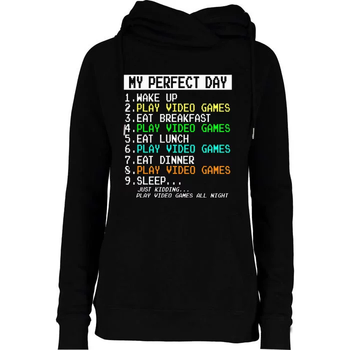 Gaming Presents for Gamers Womens Funnel Neck Pullover Hood