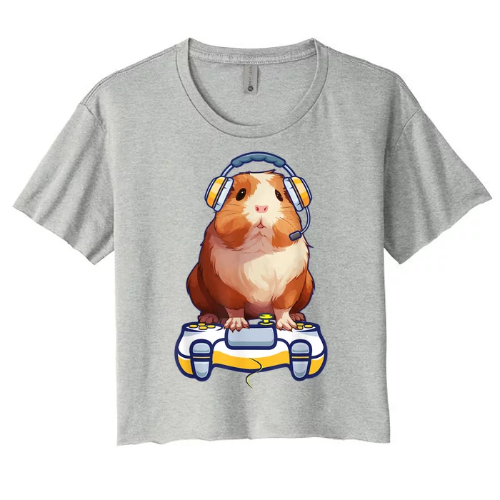 Guinea Pig Funny Video Gamer Lover Women's Crop Top Tee