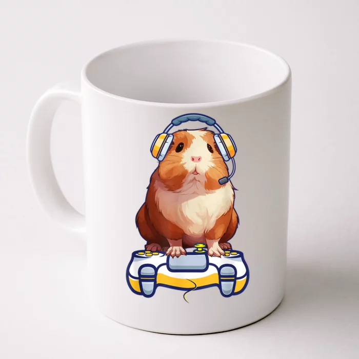 Guinea Pig Funny Video Gamer Lover Front & Back Coffee Mug