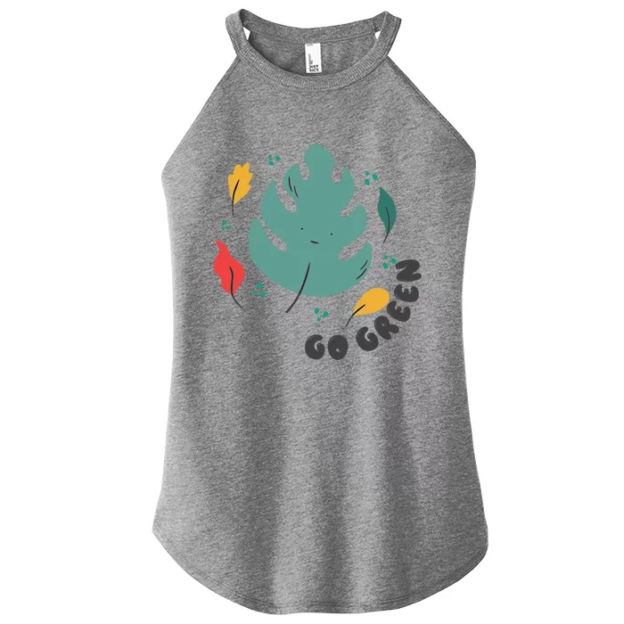 Green Plastic Free Save Earth Gift Women’s Perfect Tri Rocker Tank