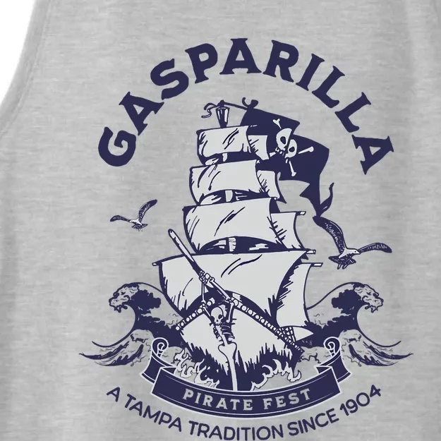 Gasparilla Pirate Fest Souvenir Pirate Ship Tampa Florida Ladies Tri-Blend Wicking Tank