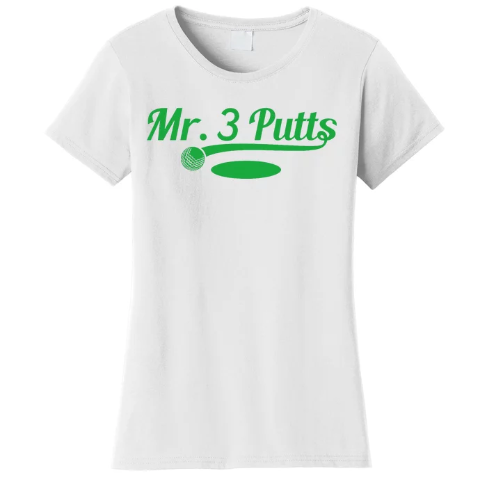 Golf Putter Funny Golfing Loser 3 Putts Suck Golf Ball Women's T-Shirt