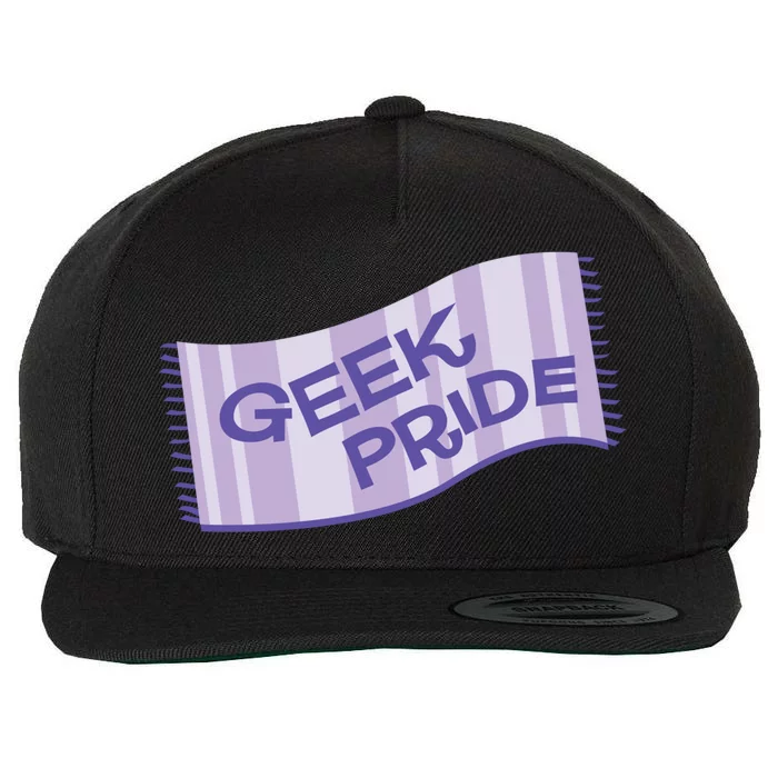 Geek Pride Funny Nerd Lilac Design For Towel Day Gift Wool Snapback Cap