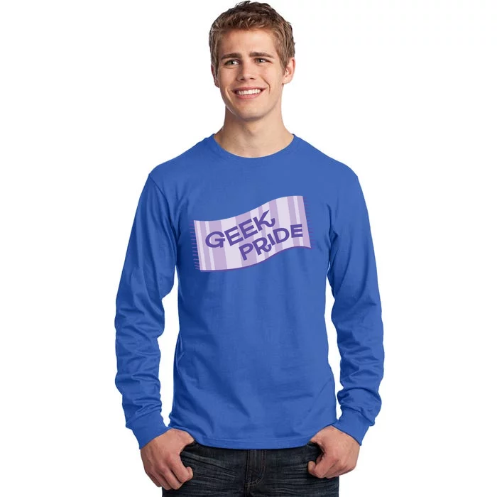 Geek Pride Funny Nerd Lilac Design For Towel Day Gift Tall Long Sleeve T-Shirt