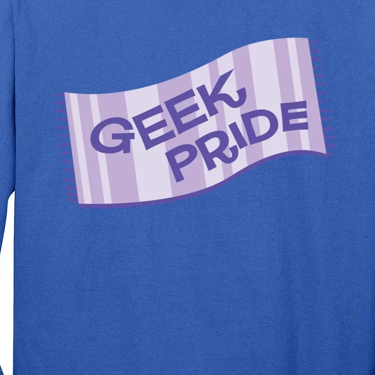 Geek Pride Funny Nerd Lilac Design For Towel Day Gift Tall Long Sleeve T-Shirt