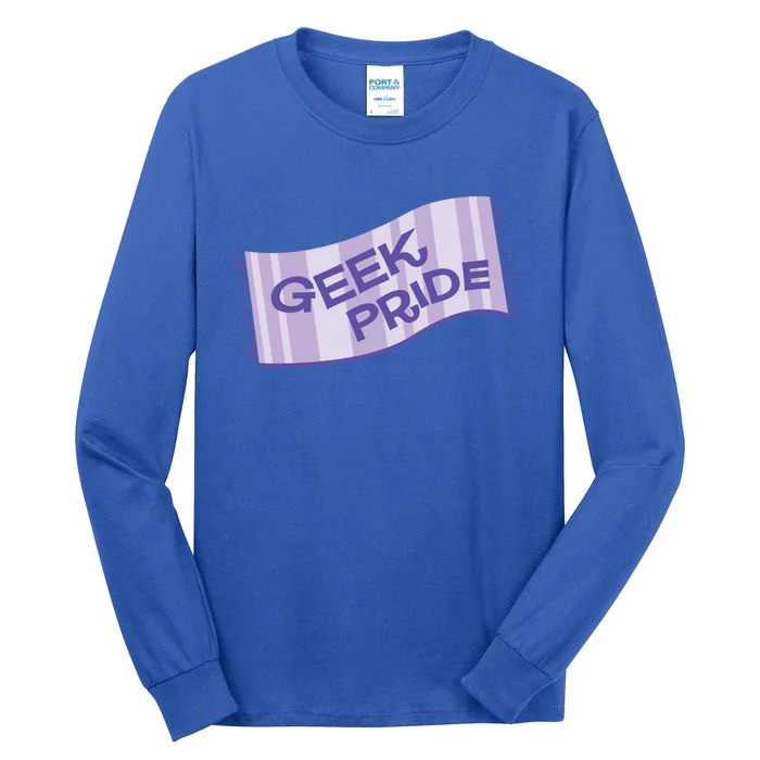 Geek Pride Funny Nerd Lilac Design For Towel Day Gift Tall Long Sleeve T-Shirt