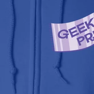 Geek Pride Funny Nerd Lilac Design For Towel Day Gift Full Zip Hoodie