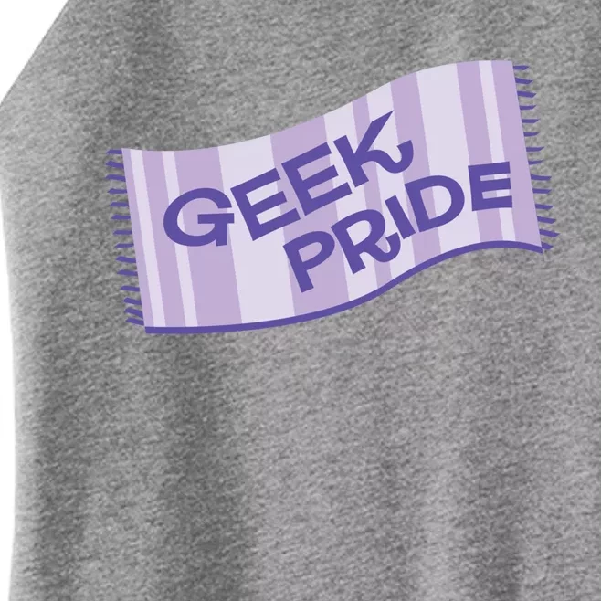 Geek Pride Funny Nerd Lilac Design For Towel Day Gift Women’s Perfect Tri Rocker Tank