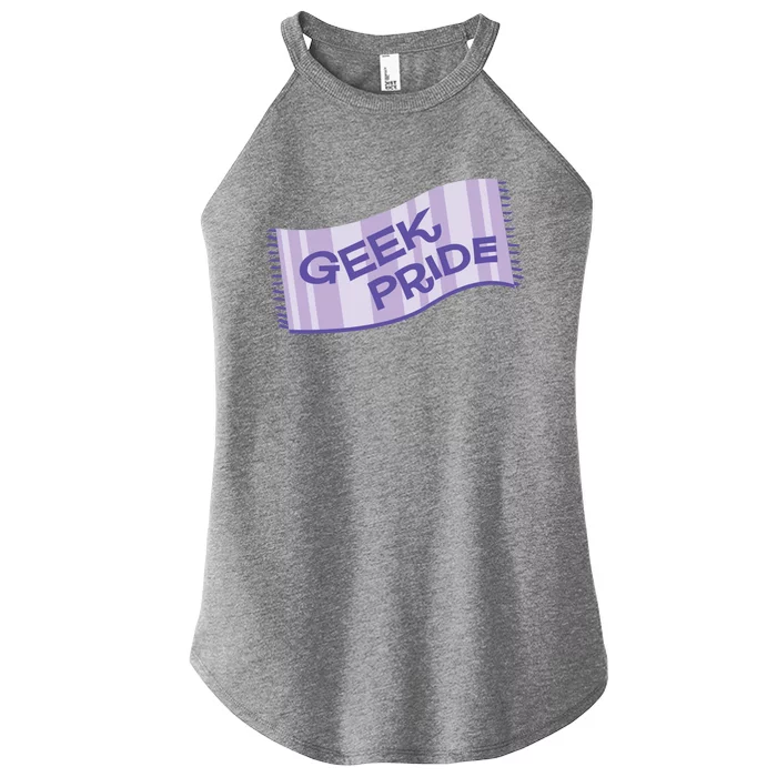 Geek Pride Funny Nerd Lilac Design For Towel Day Gift Women’s Perfect Tri Rocker Tank