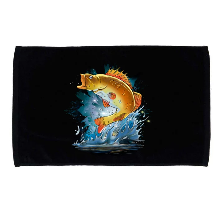 Golden Perch Fish Sea Microfiber Hand Towel