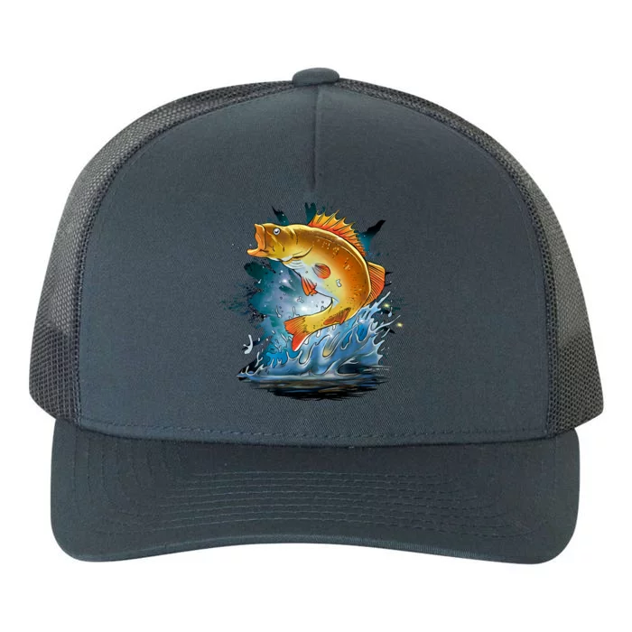 Golden Perch Fish Sea Yupoong Adult 5-Panel Trucker Hat