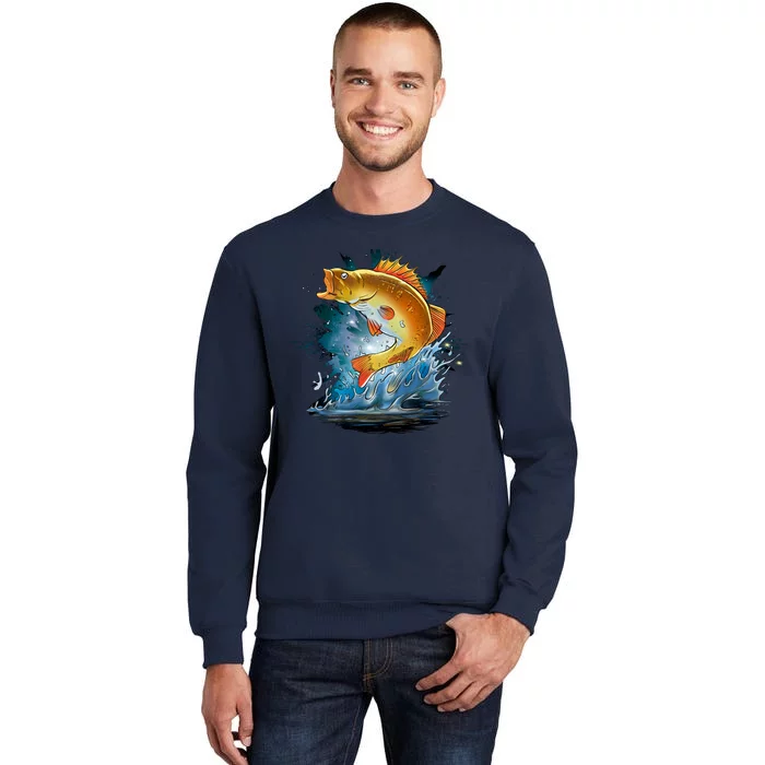 Golden Perch Fish Sea Tall Sweatshirt