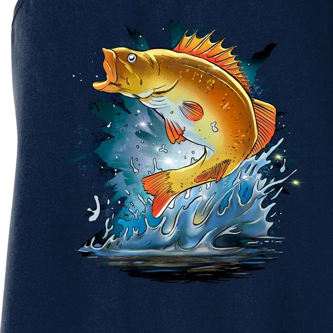 Golden Perch Fish Sea Women's Racerback Tank