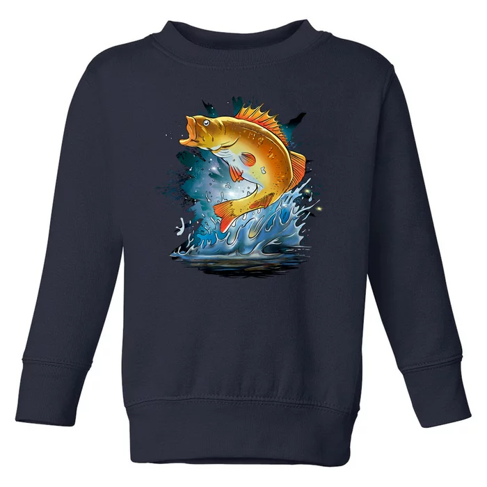 Golden Perch Fish Sea Toddler Sweatshirt