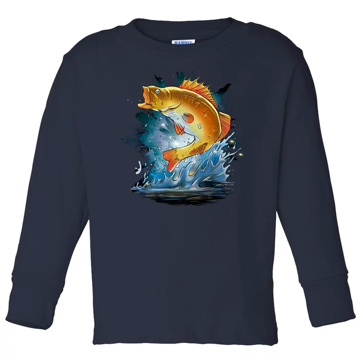 Golden Perch Fish Sea Toddler Long Sleeve Shirt