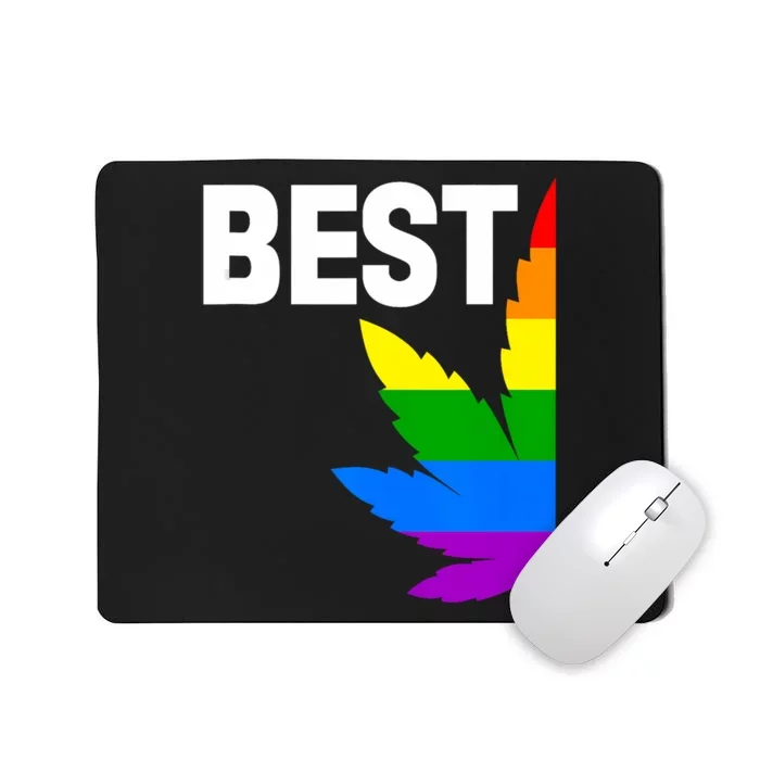 Gay Pride Friend Buds Lgbt Matching Couple Marijuana Weed Mousepad