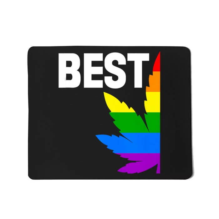 Gay Pride Friend Buds Lgbt Matching Couple Marijuana Weed Mousepad