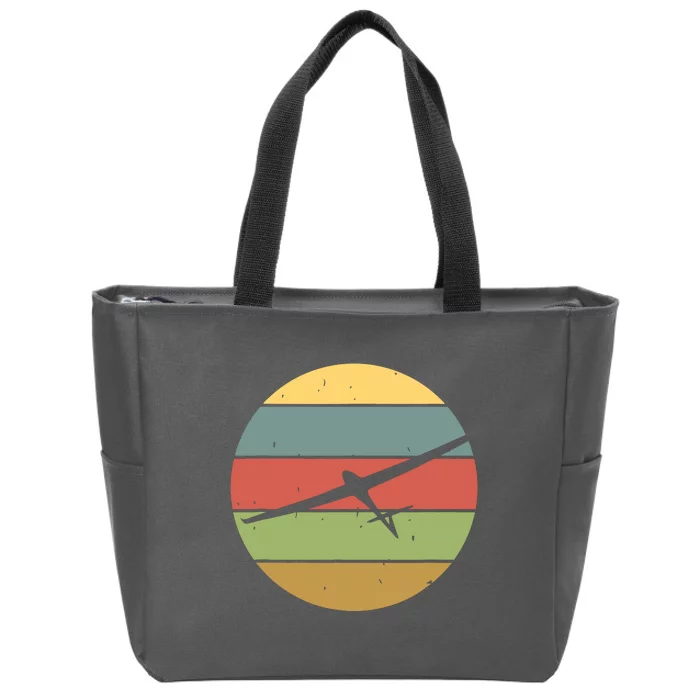 Glider Pilot Flying Plane Sailing Zip Tote Bag