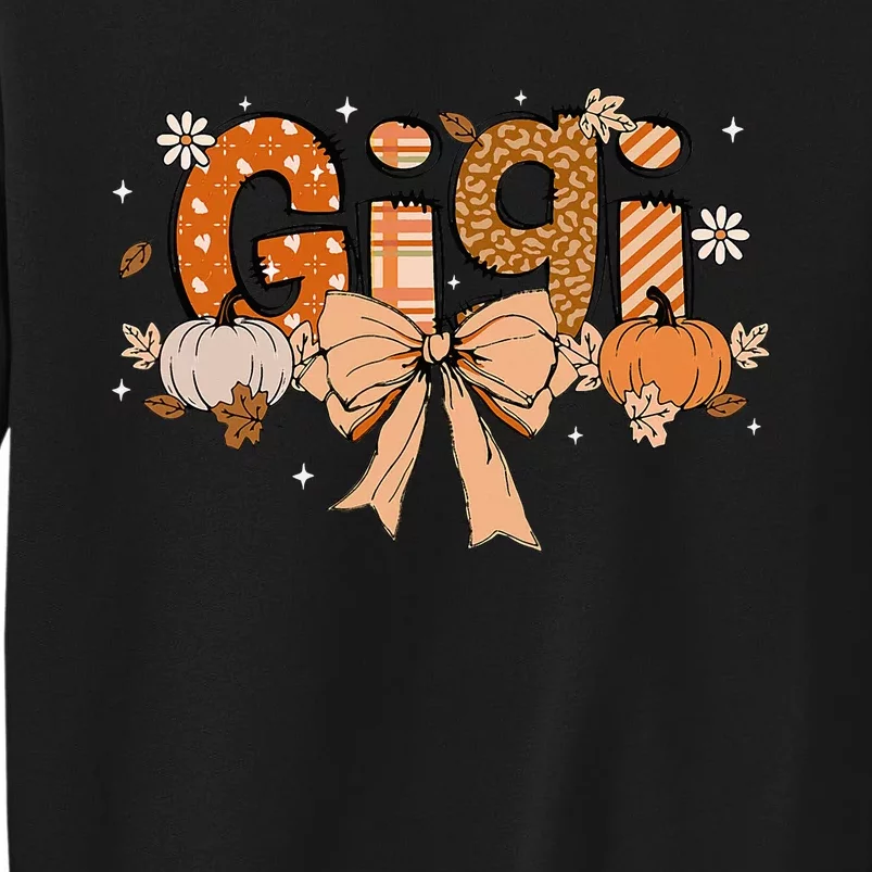 Gigi Pumpkin Fall Coquette Bow Thanksgiving Sweatshirt