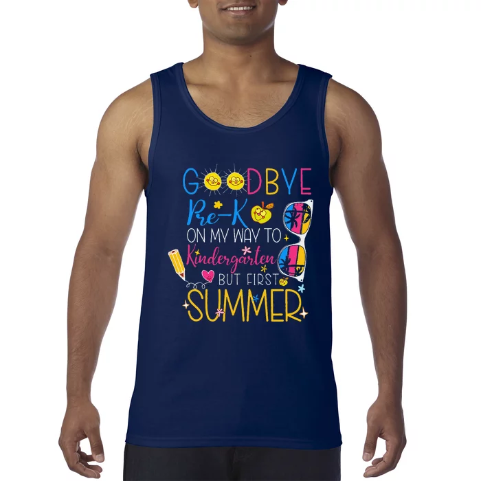 Goodbye Prek Graduation To Kindergarten Hello Summer Tank Top