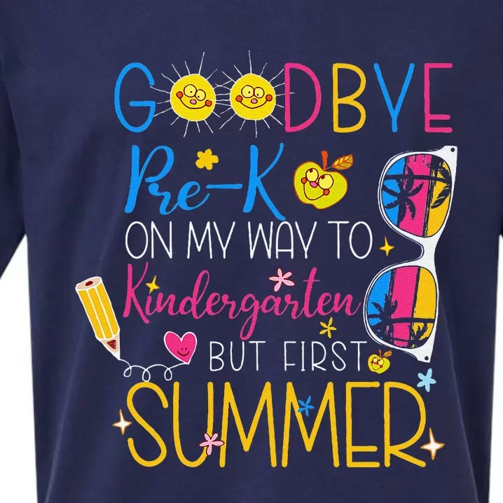 Goodbye Prek Graduation To Kindergarten Hello Summer Sueded Cloud Jersey T-Shirt