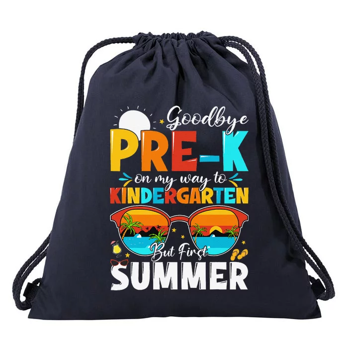 Goodbye Prek Graduation To Kindergarten Hello Summer Drawstring Bag