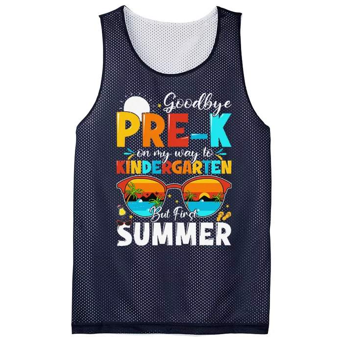 Goodbye Prek Graduation To Kindergarten Hello Summer Mesh Reversible Basketball Jersey Tank