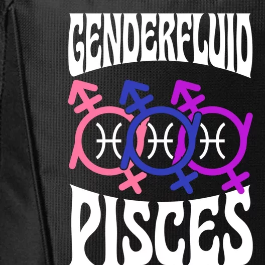 Genderfluid Pisces Genderfluid Pride Zodiac Horoscope Cool Gift City Backpack