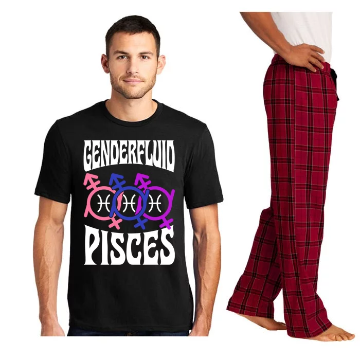 Genderfluid Pisces Genderfluid Pride Zodiac Horoscope Cool Gift Pajama Set