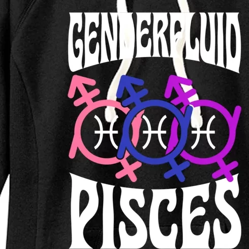 Genderfluid Pisces Genderfluid Pride Zodiac Horoscope Cool Gift Women's Fleece Hoodie